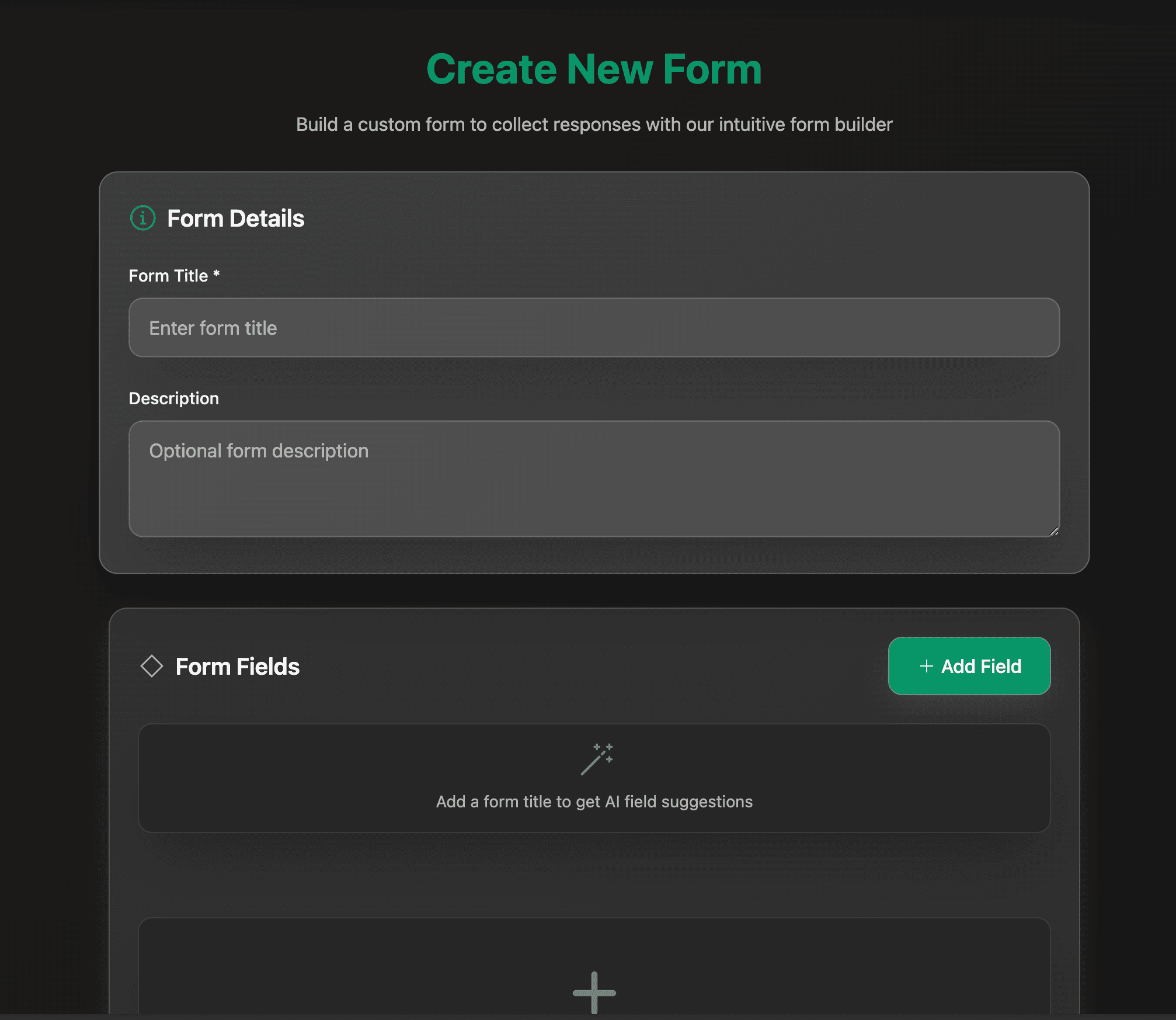 Form Builder Interface - FORMETHICA